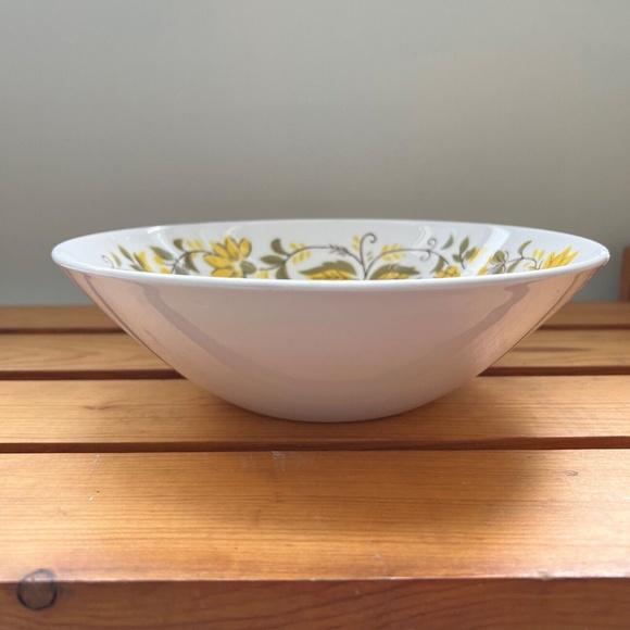 Vintage Mikasa Cera Stone Serving Bowl 9" Dia Sunflower Oven Proof - Picture 3 of 7